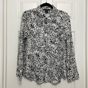 St. Tropez West, Linen, animal print, long sleeve and 3/4‎ sleeve, size xl